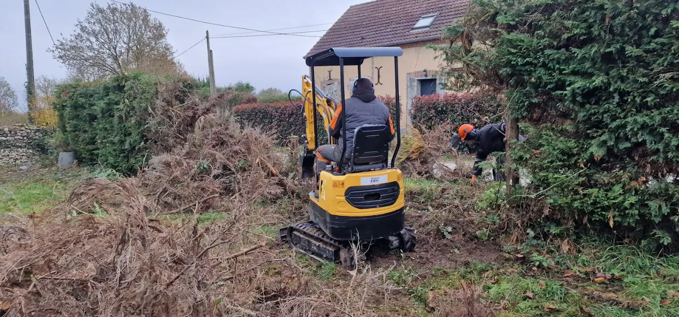 Défrichage terrain à la mini-pelle, MAX.S Paysagiste